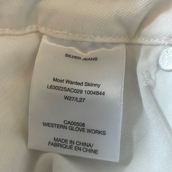 Women’s White Ripped Skinny Jeans - Picture 5 of 6